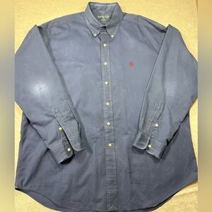 Ralph Lauren Men's Dark Blue Button Down Shirt